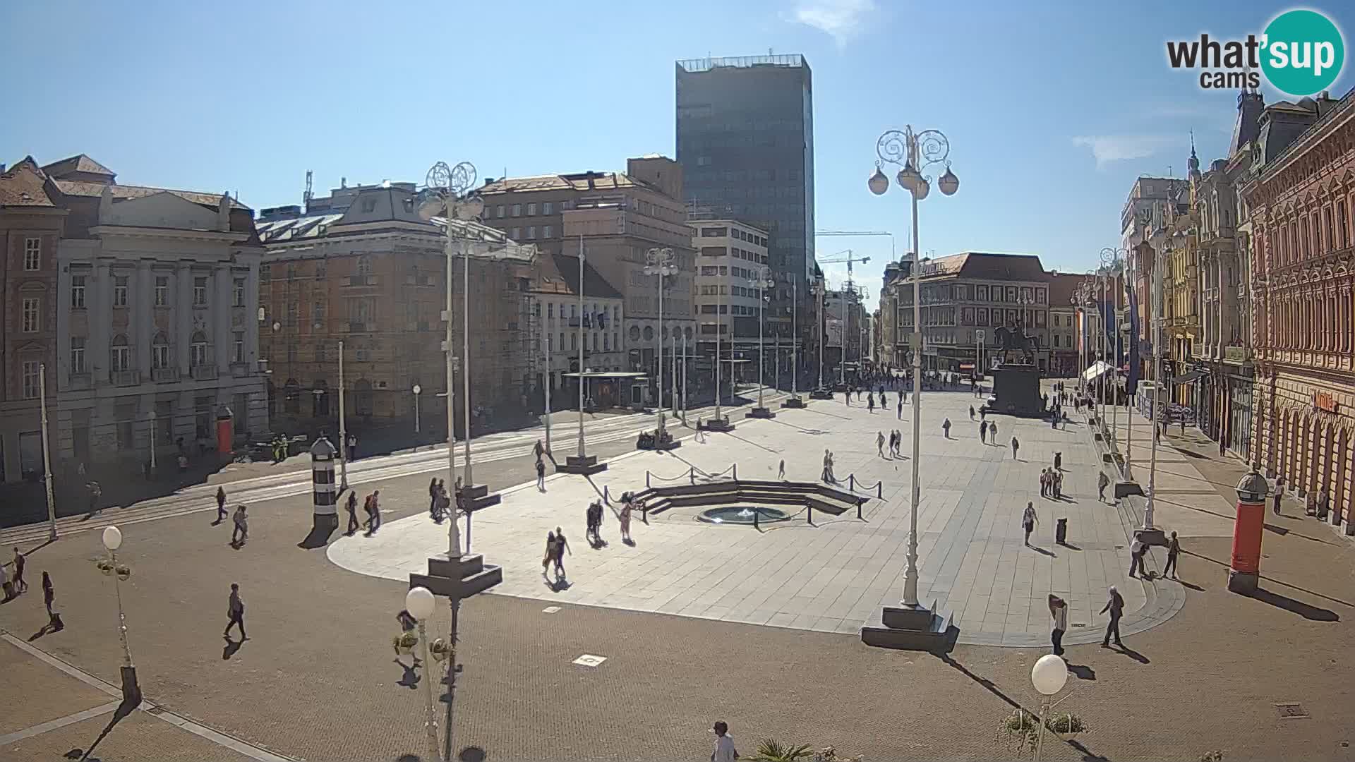 Zagreb web kamera trg Bana Jelačića