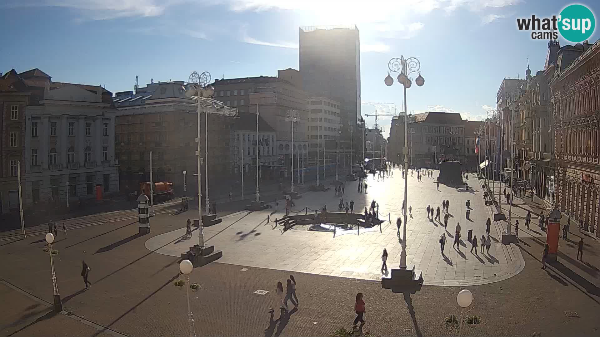 Zagreb web kamera trg Bana Jelačića