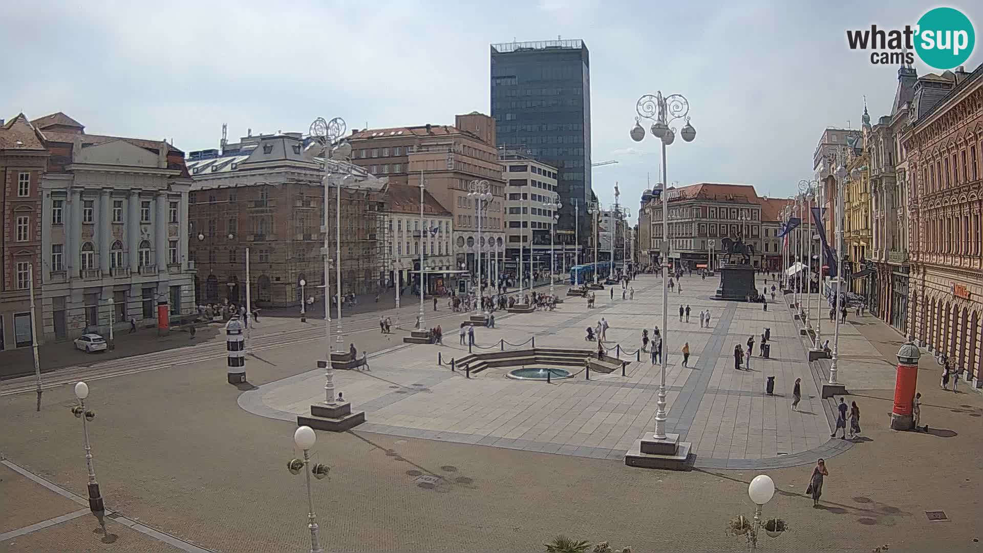 Zagreb web kamera trg Bana Jelačića