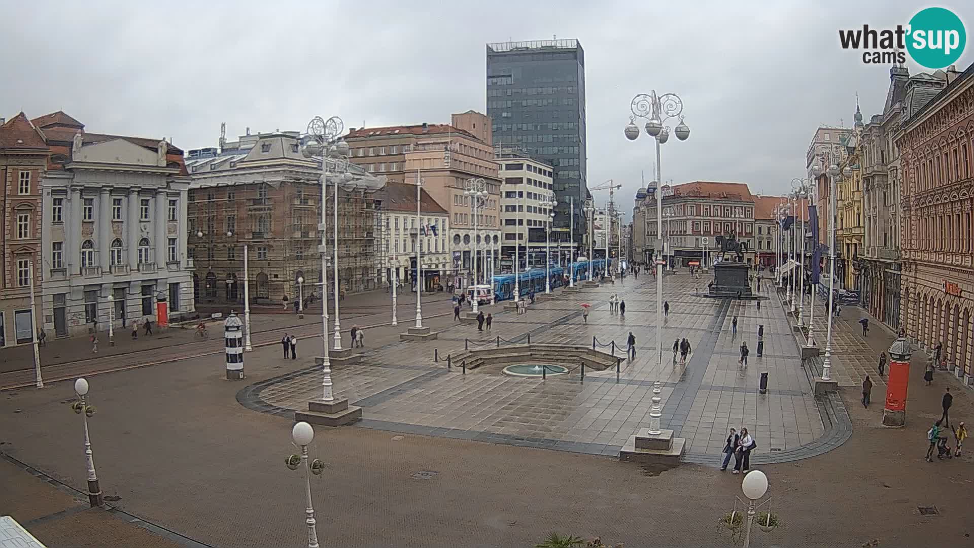 Zagreb web kamera trg Bana Jelačića