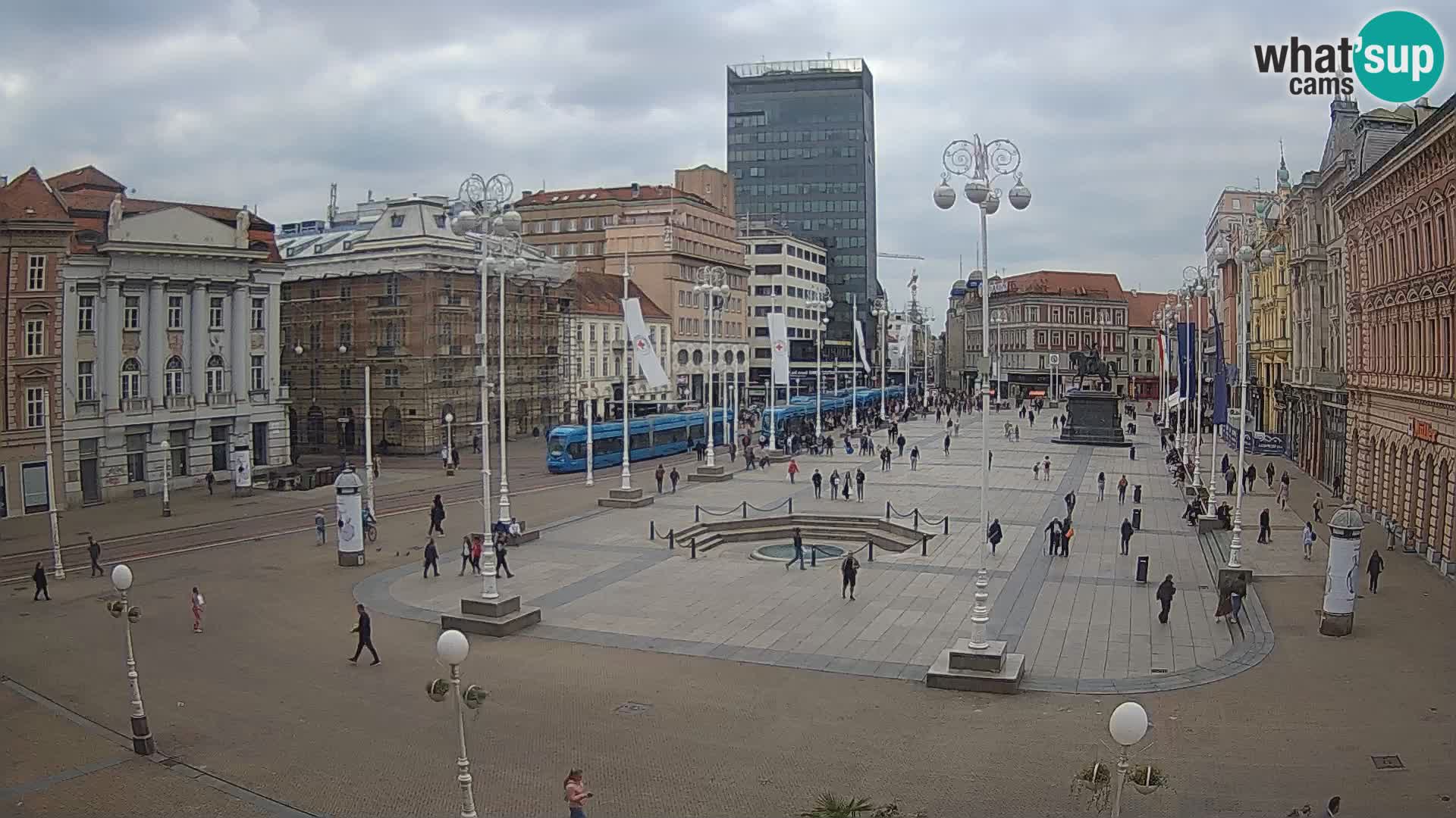 Zagreb web kamera trg Bana Jelačića