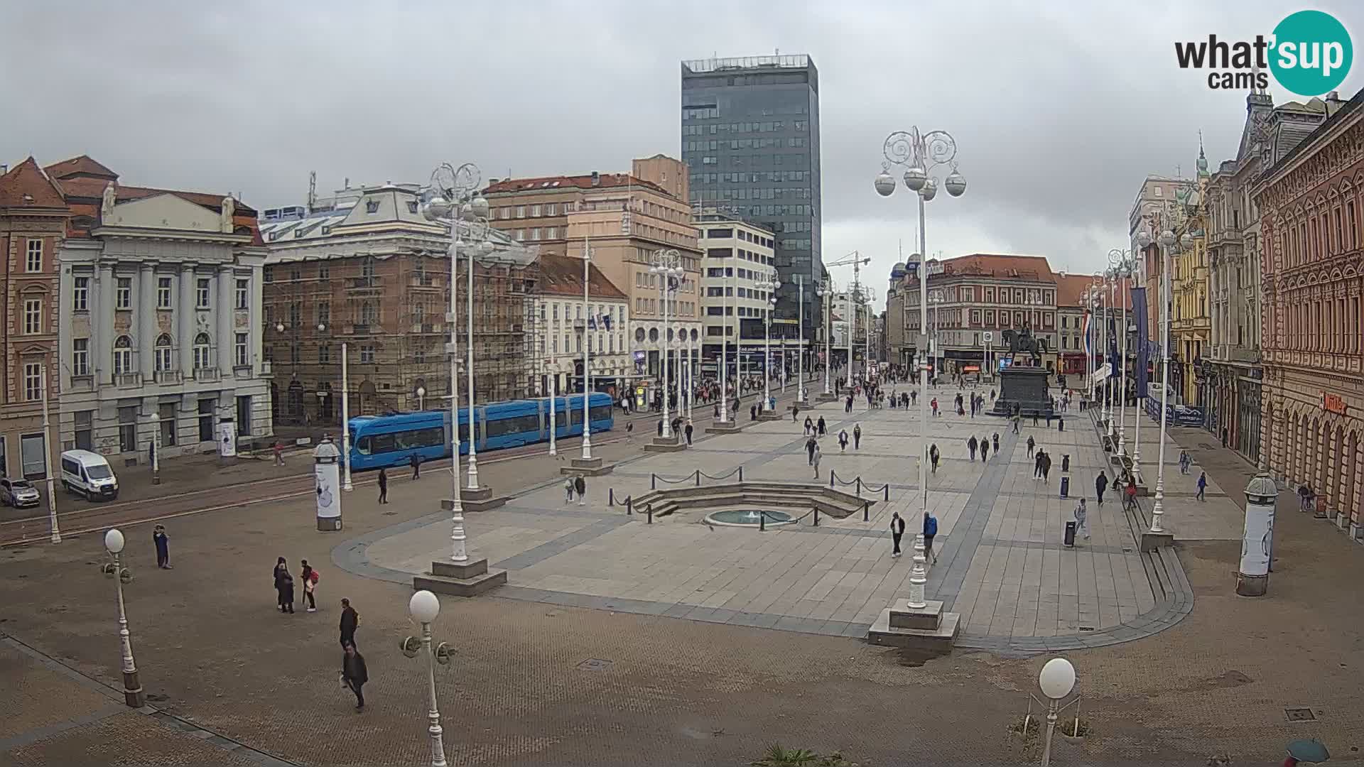Zagreb web kamera trg Bana Jelačića