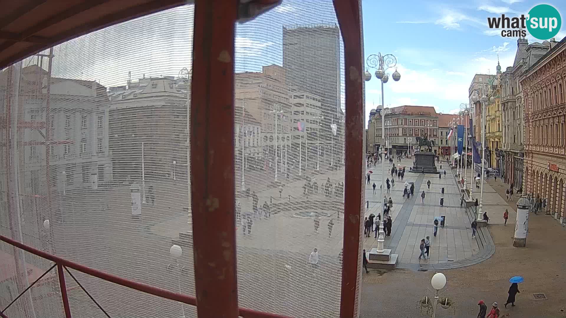 Zagreb web kamera trg Bana Jelačića