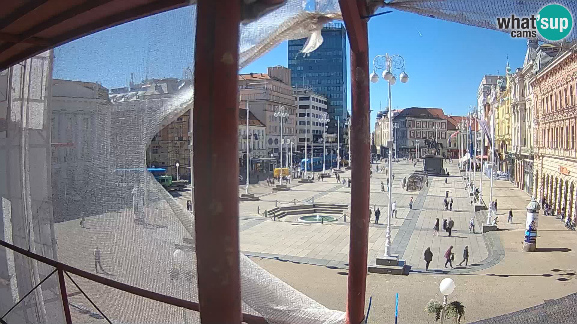 Zagreb web kamera trg Bana Jelačića