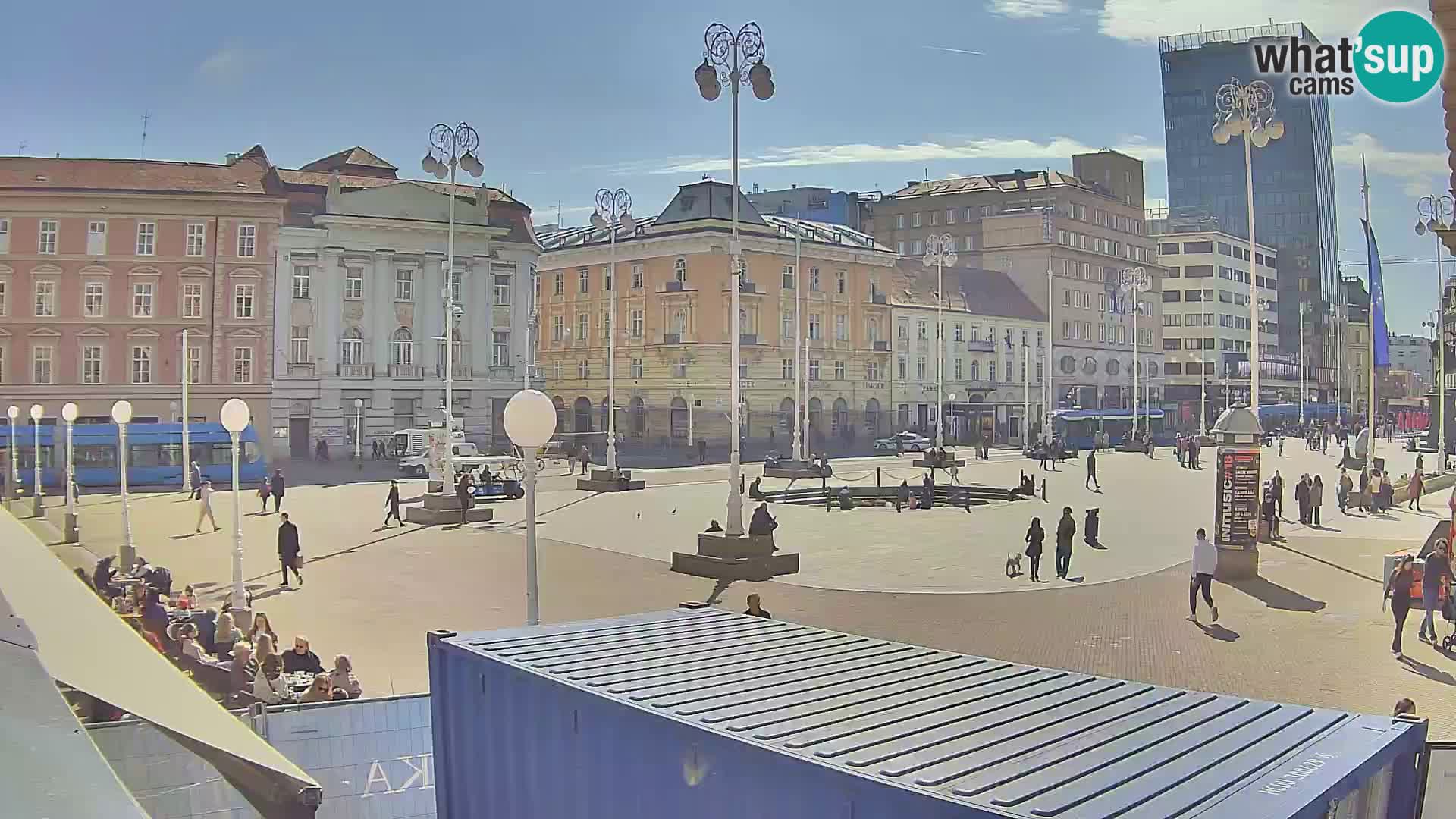 Zagreb web kamera trg Bana Jelačića