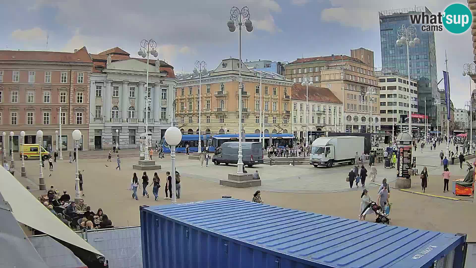 Zagreb web kamera trg Bana Jelačića