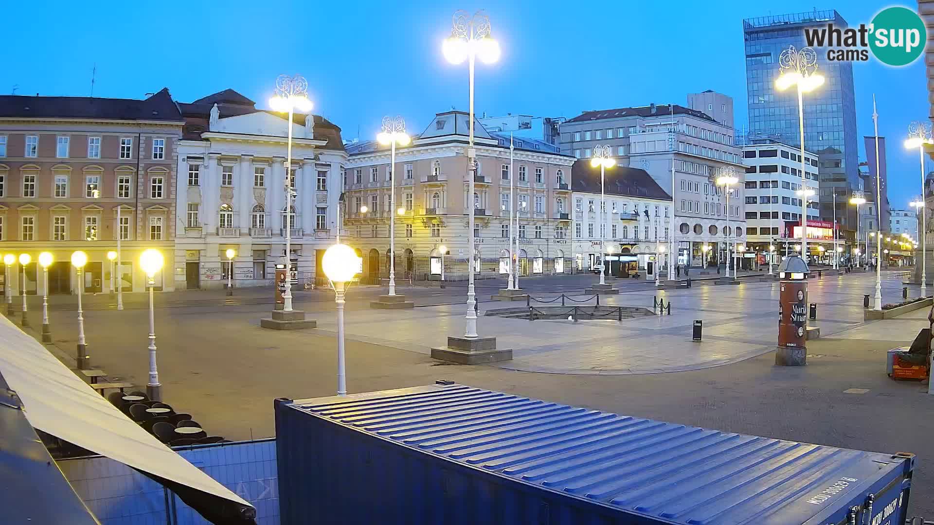 Zagreb web kamera trg Bana Jelačića