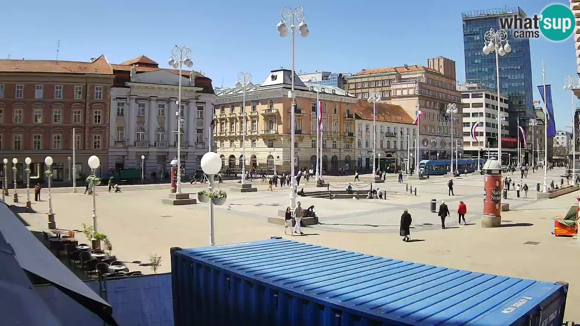 Zagreb web kamera trg Bana Jelačića
