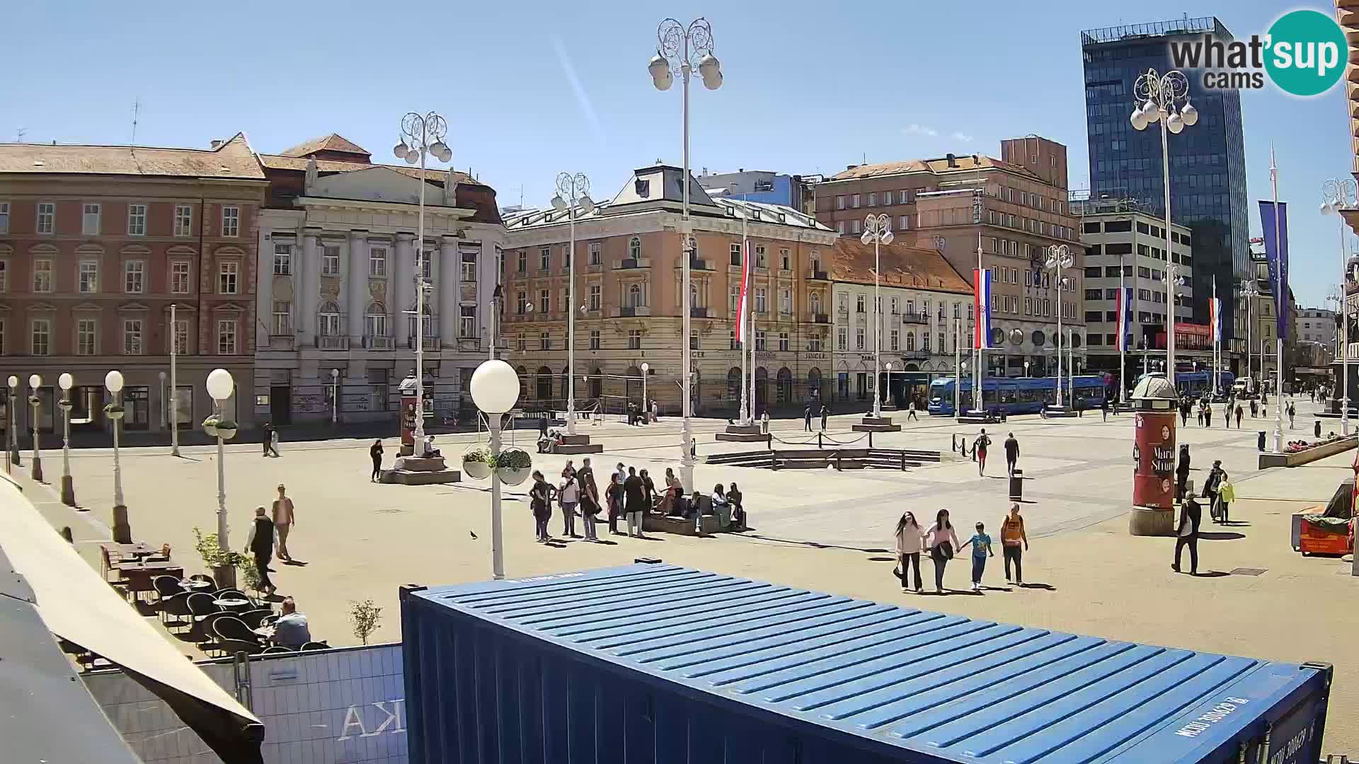 Zagreb web kamera trg Bana Jelačića