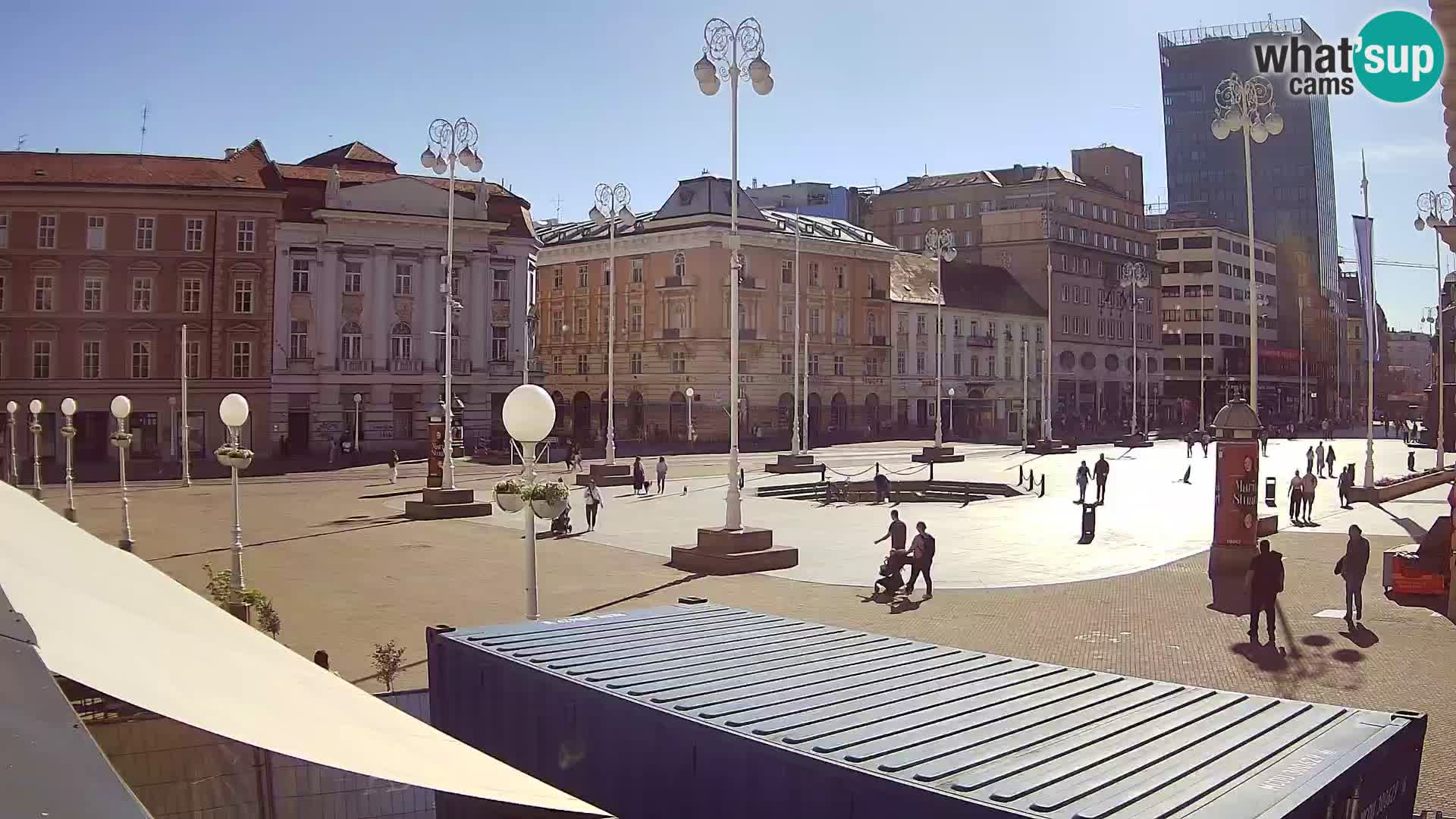 Zagreb web kamera trg Bana Jelačića
