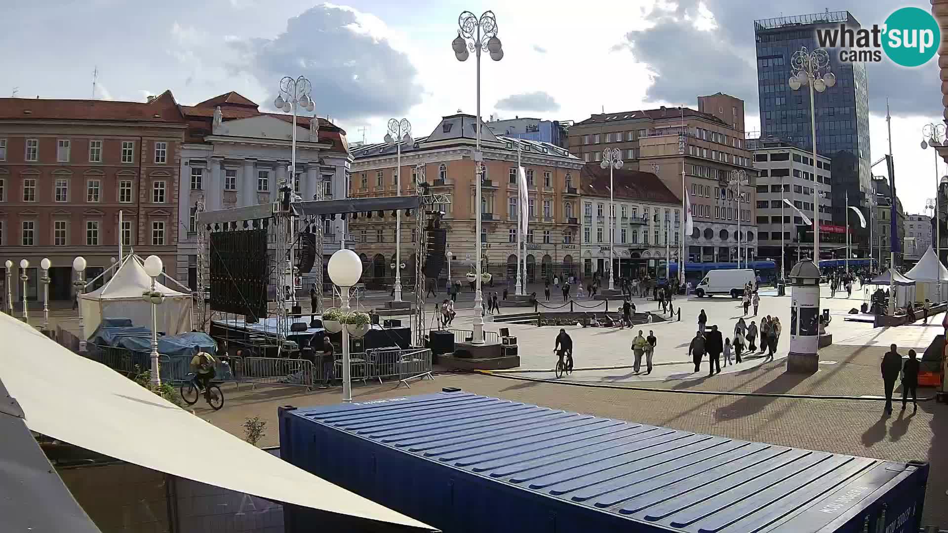 Zagreb spletna kamera trg Bana Jelačića