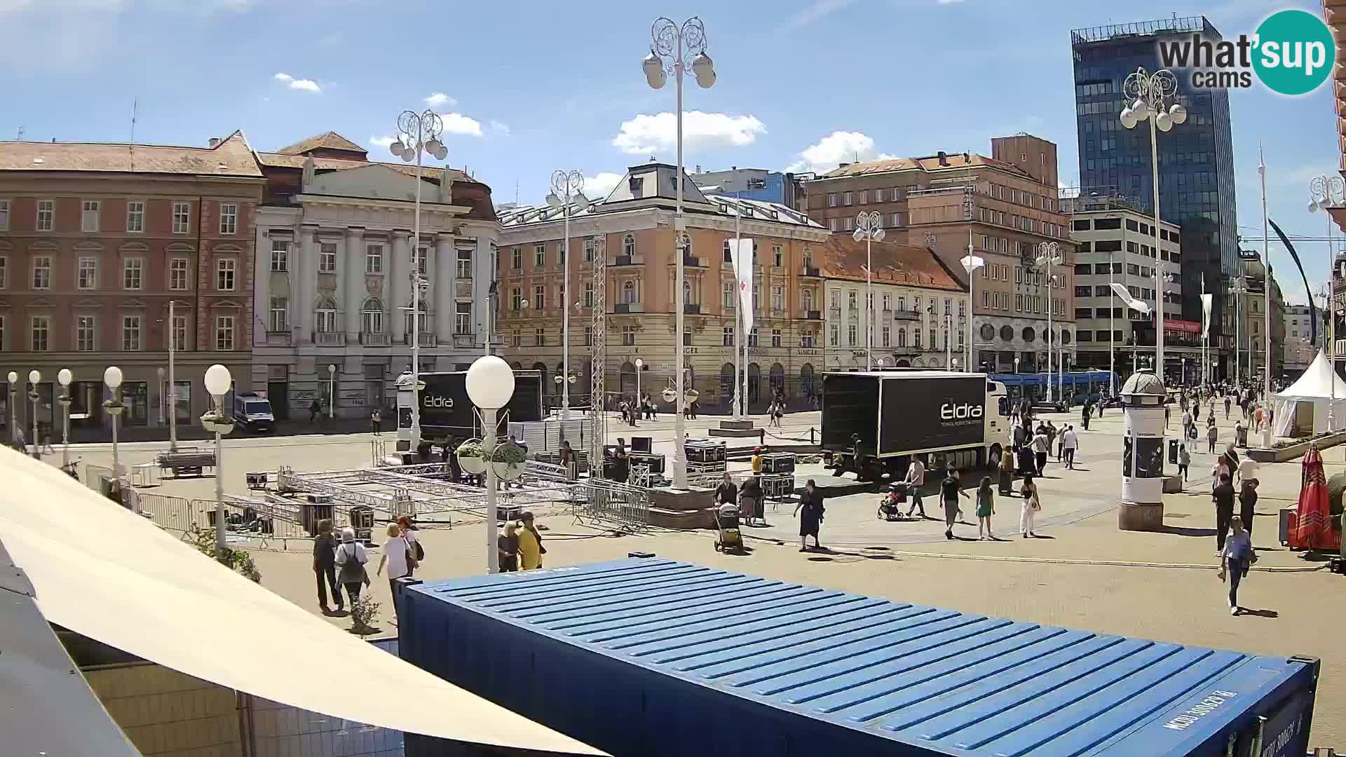 Zagreb web kamera trg Bana Jelačića