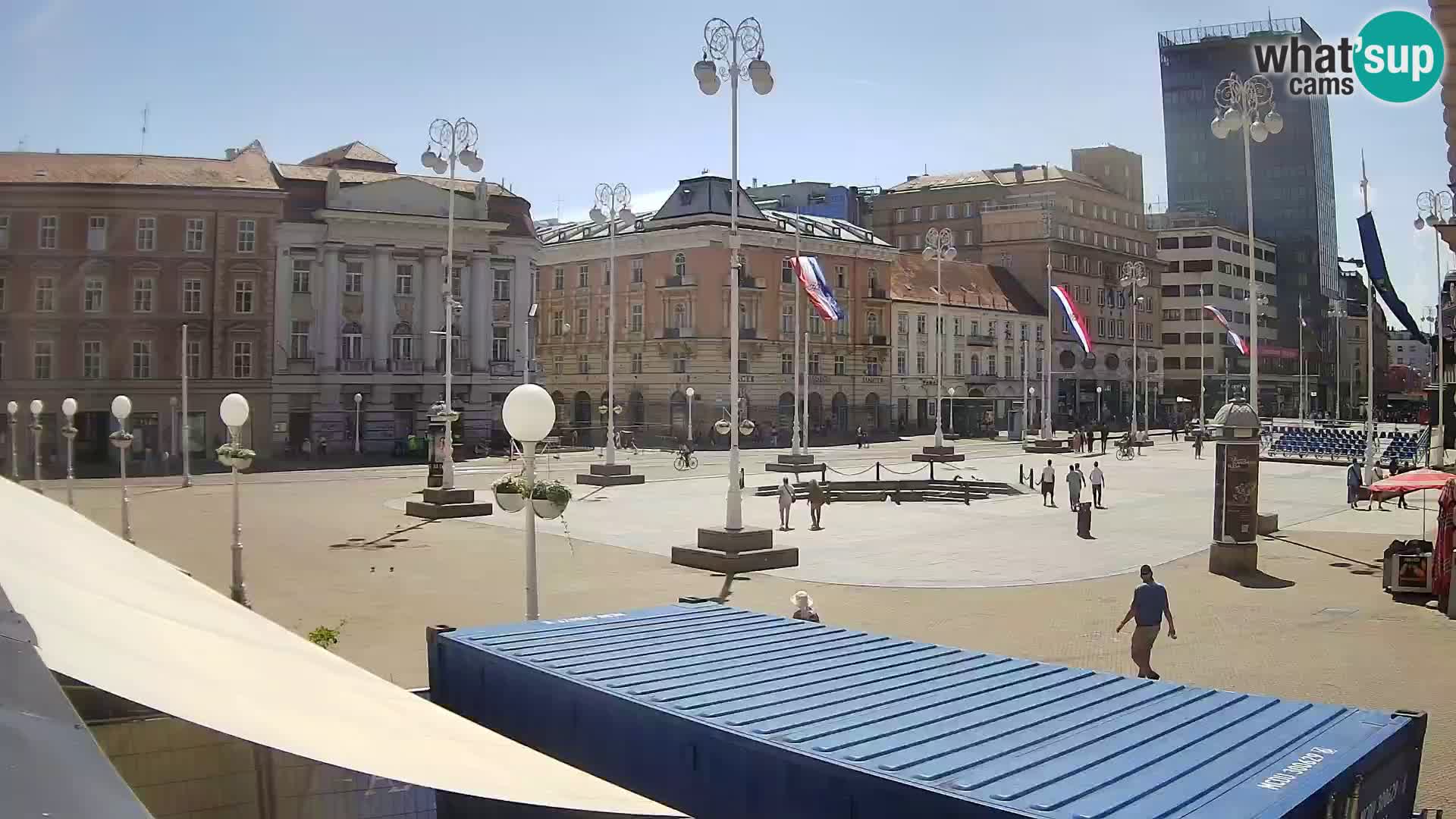 Zagreb web kamera trg Bana Jelačića