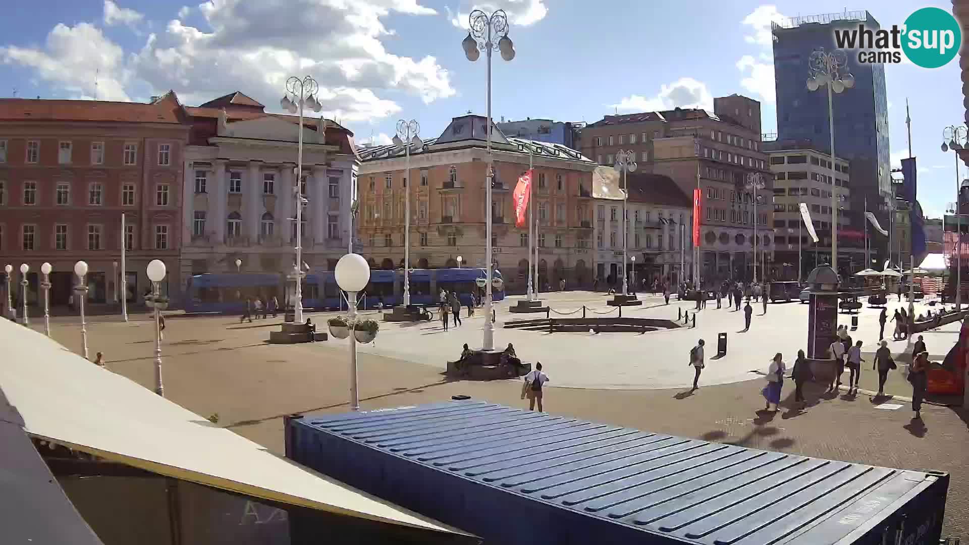 Zagreb spletna kamera trg Bana Jelačića