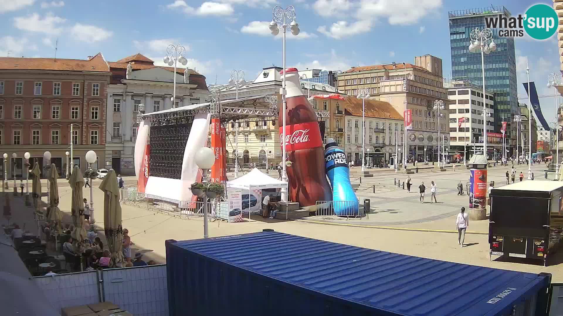 Zagreb web kamera trg Bana Jelačića