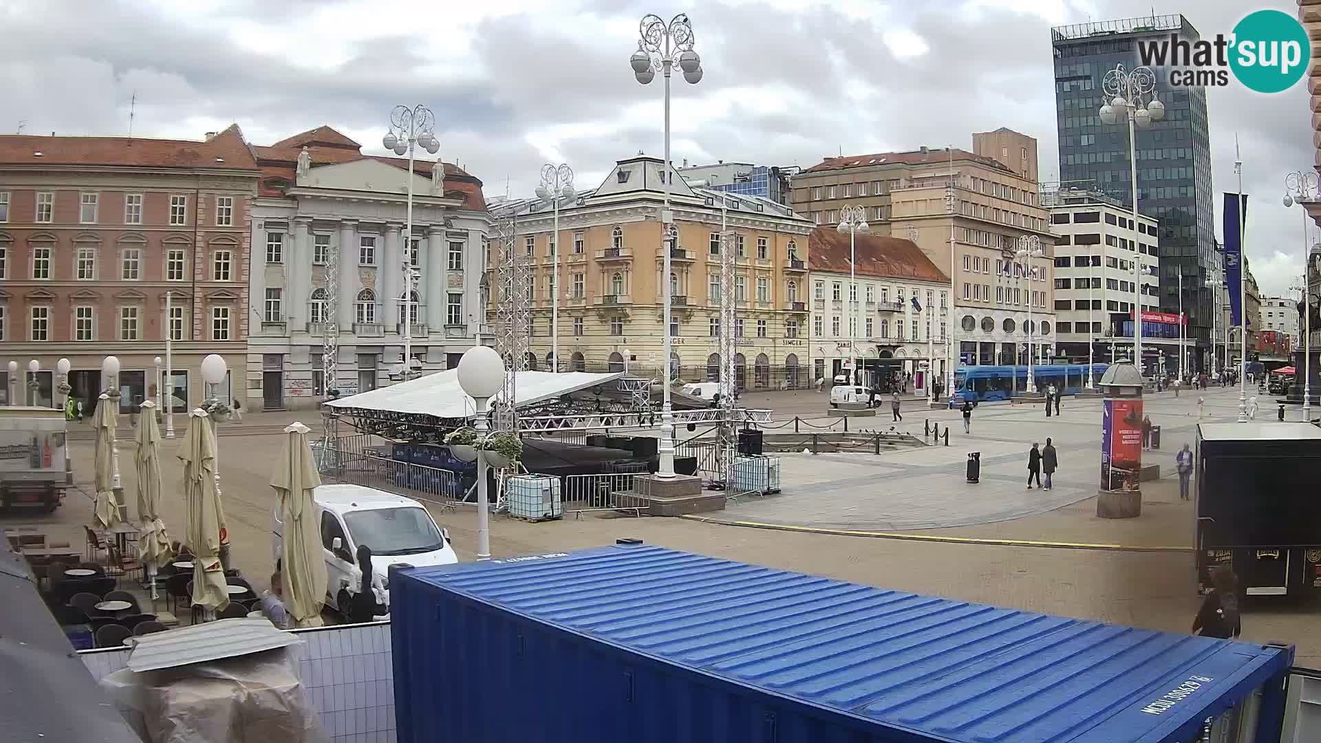 Zagreb spletna kamera trg Bana Jelačića