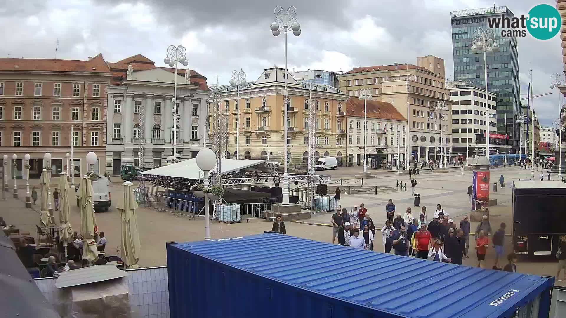 Zagreb spletna kamera trg Bana Jelačića