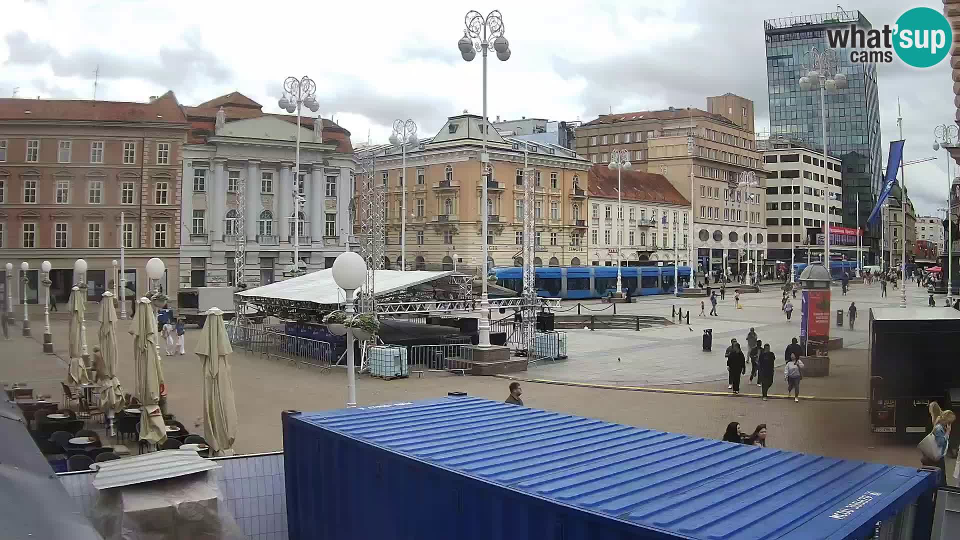 Zagreb spletna kamera trg Bana Jelačića
