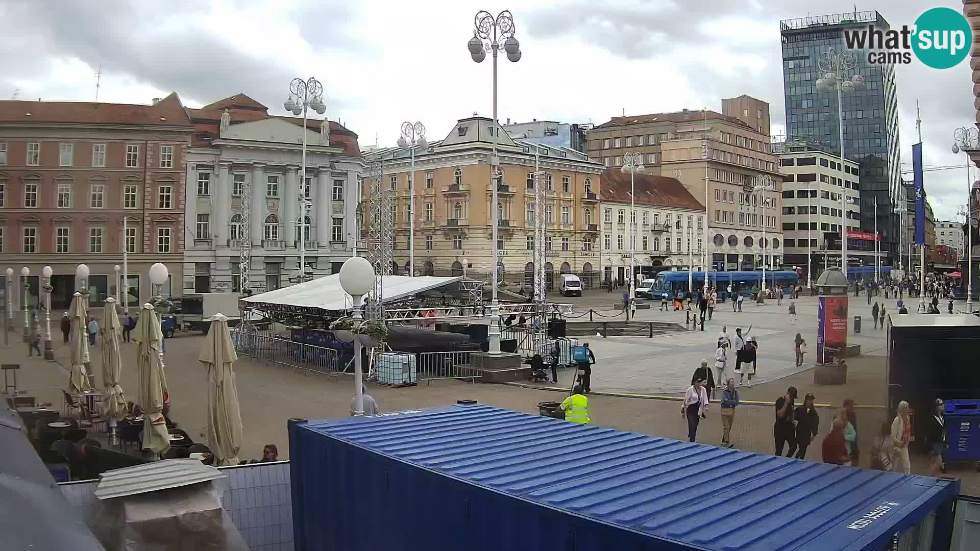 Zagreb spletna kamera trg Bana Jelačića