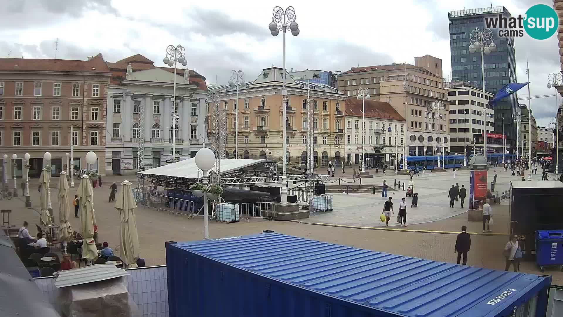 Zagreb spletna kamera trg Bana Jelačića