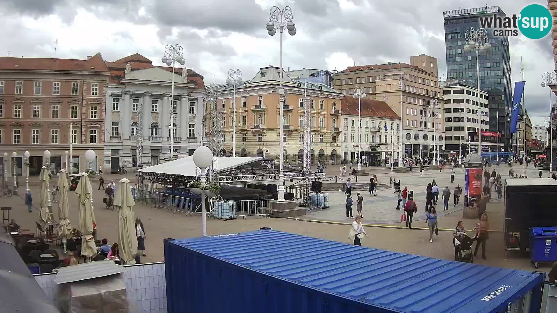 Zagreb spletna kamera trg Bana Jelačića