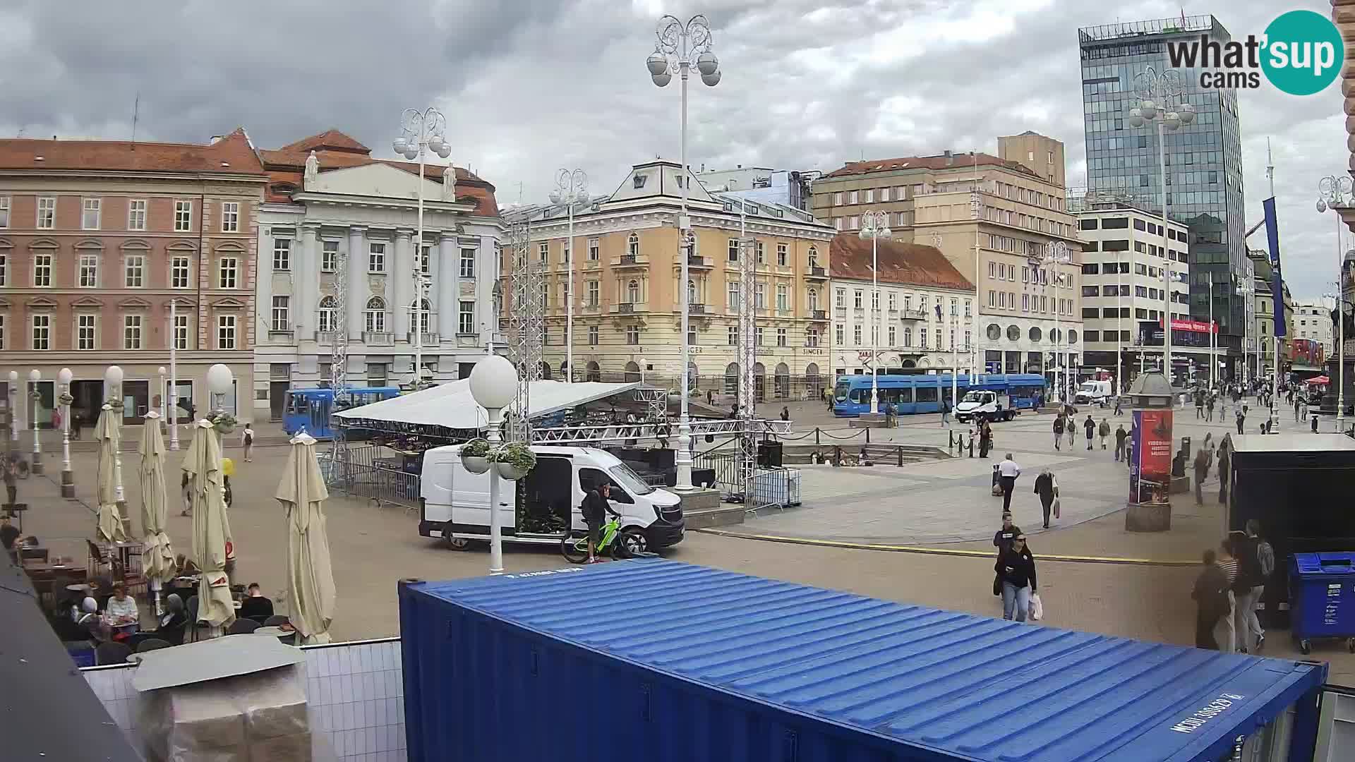 Zagreb spletna kamera trg Bana Jelačića
