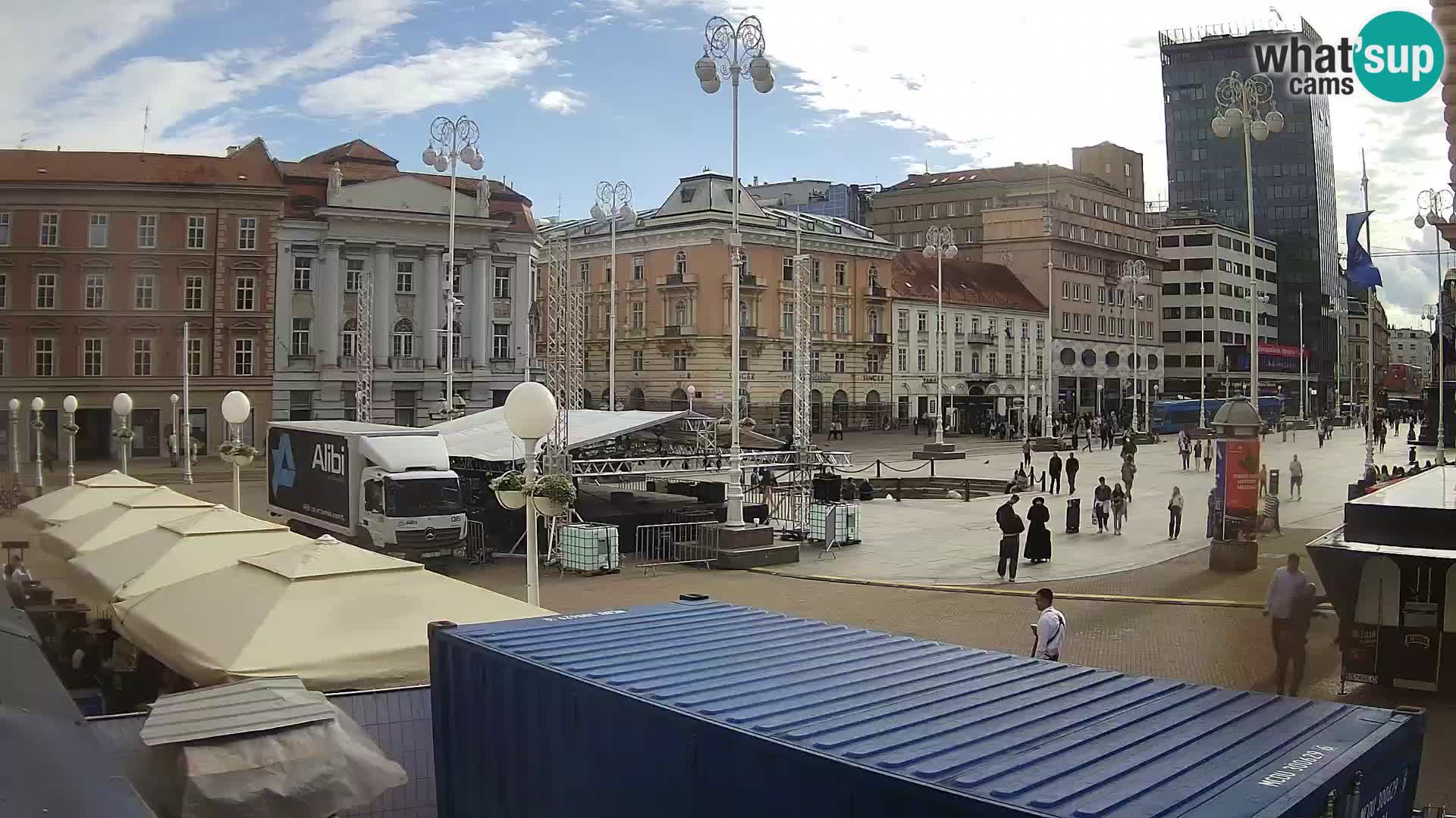 Zagreb spletna kamera trg Bana Jelačića
