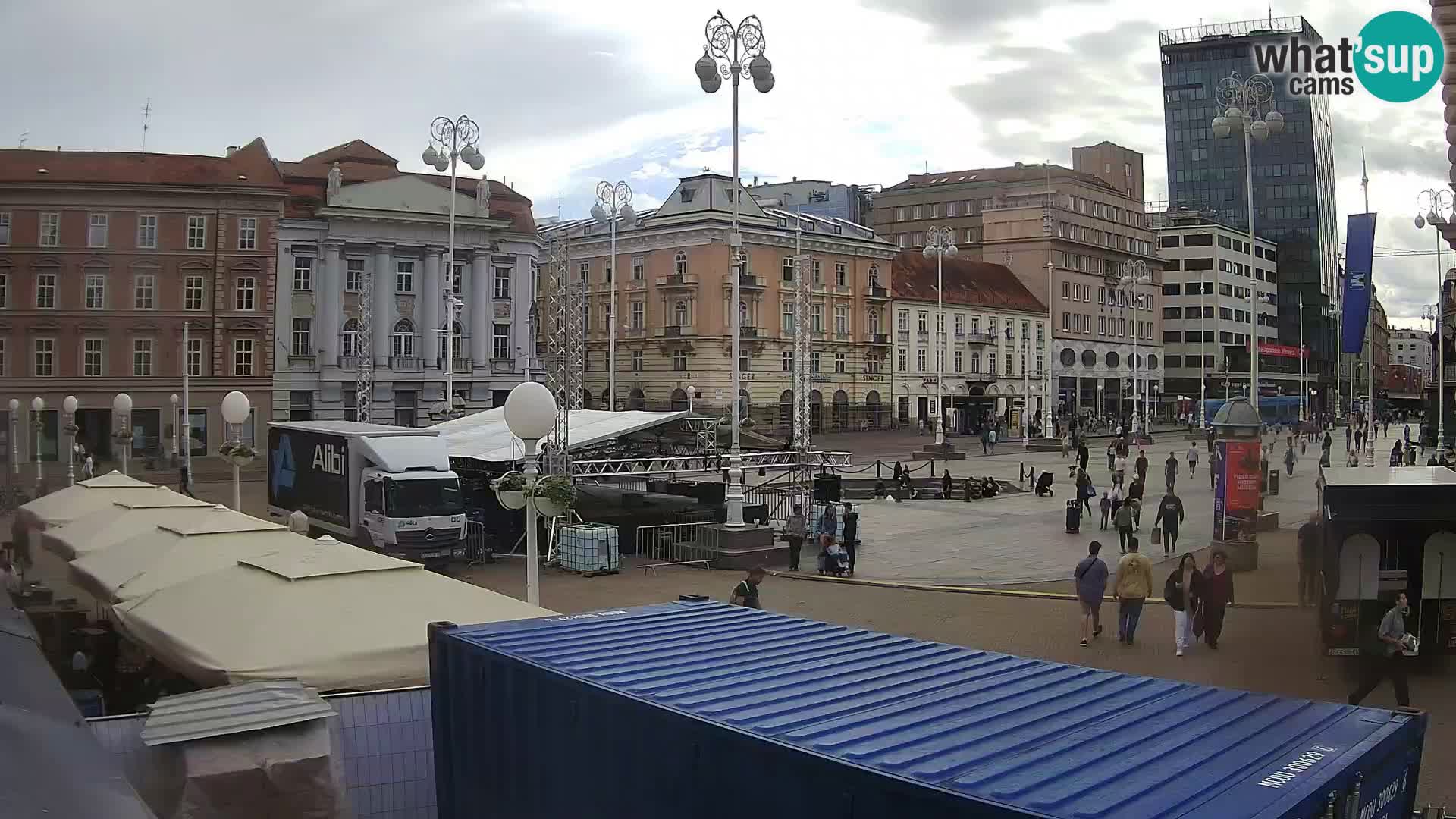 Zagreb spletna kamera trg Bana Jelačića