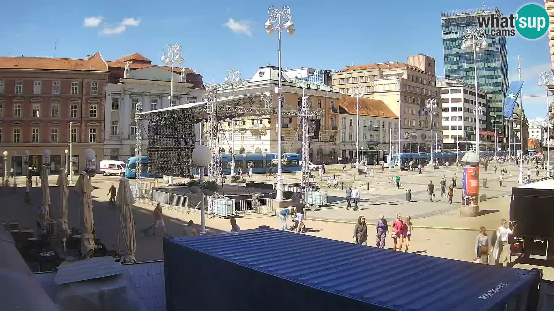 Zagreb spletna kamera trg Bana Jelačića