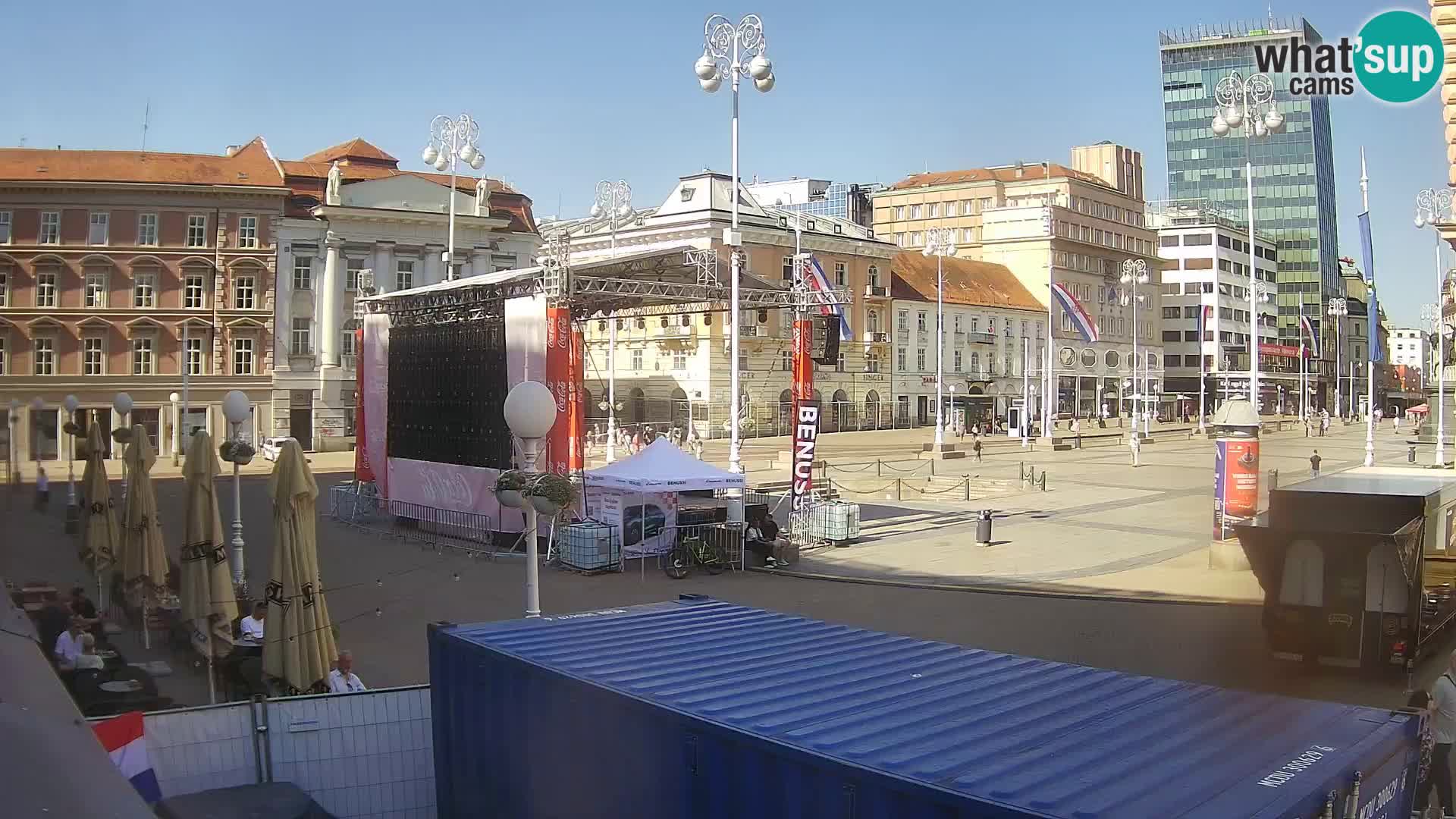 Zagreb camera en vivo plaza Bana Jelačić