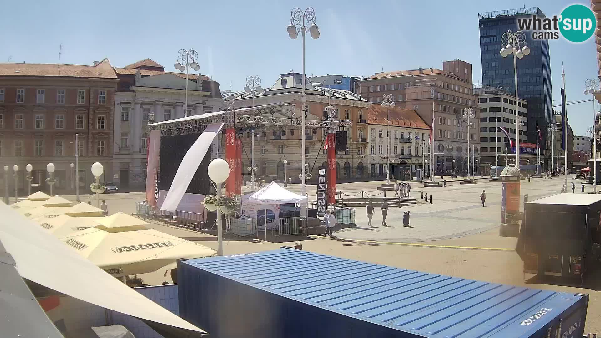 Zagreb camera en vivo plaza Bana Jelačić