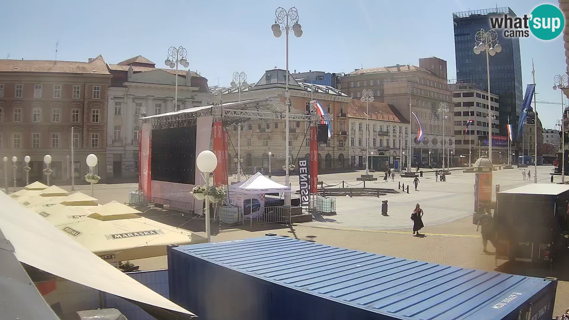 Zagreb camera en vivo plaza Bana Jelačić