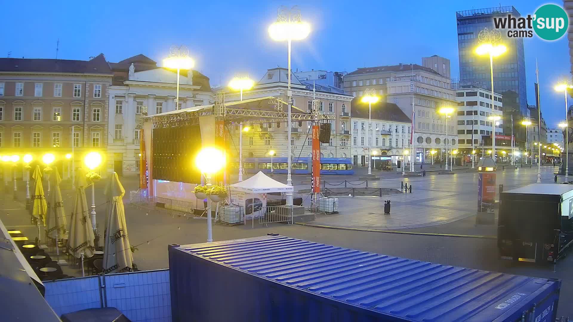 Zagreb web kamera trg Bana Jelačića
