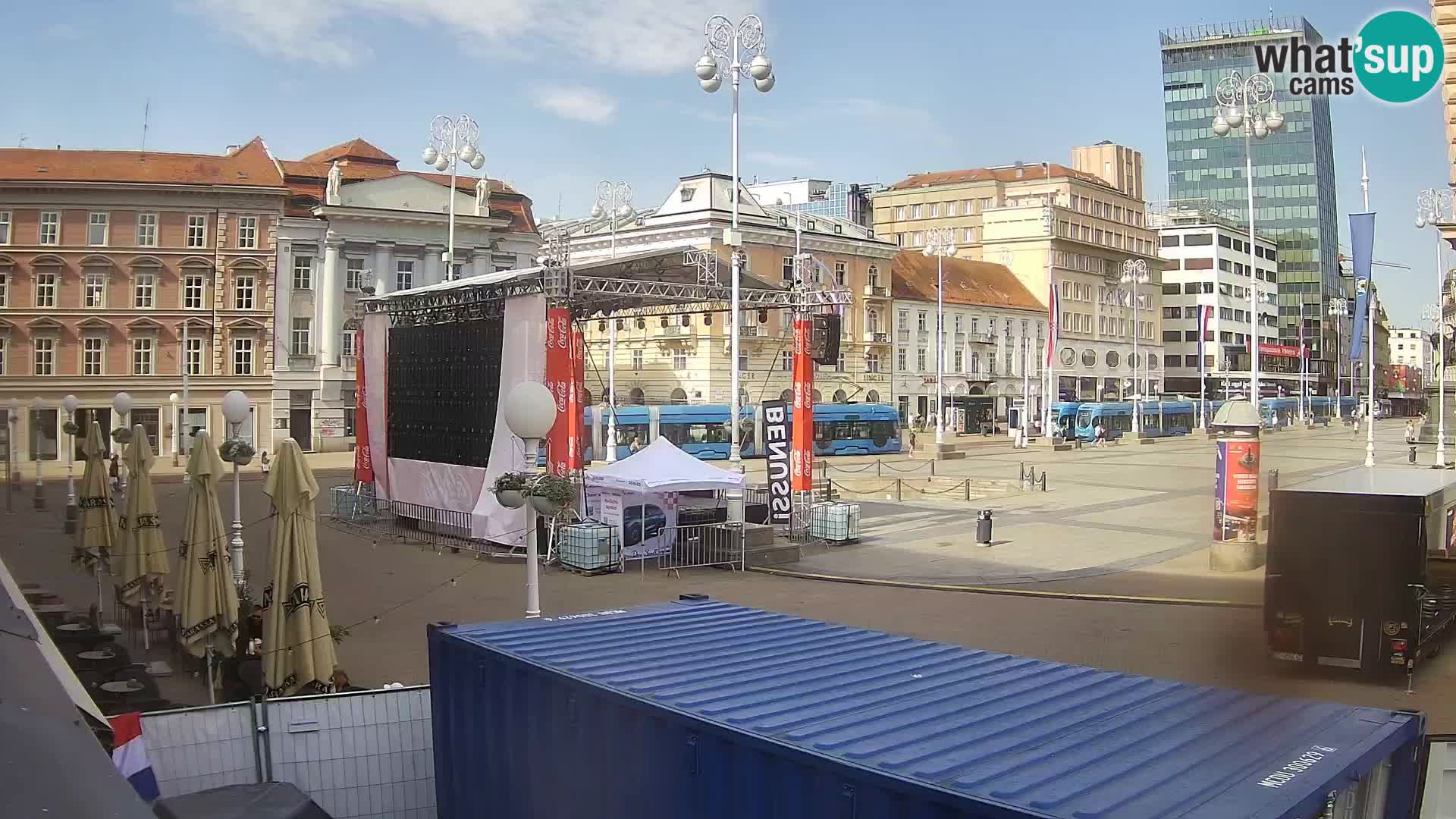Zagreb spletna kamera trg Bana Jelačića