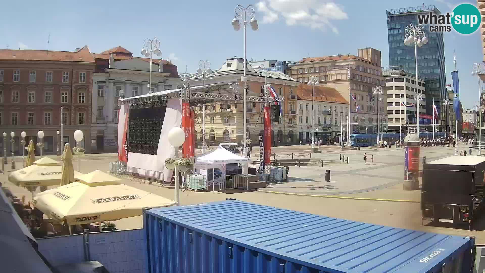 Zagreb camera en vivo plaza Bana Jelačić