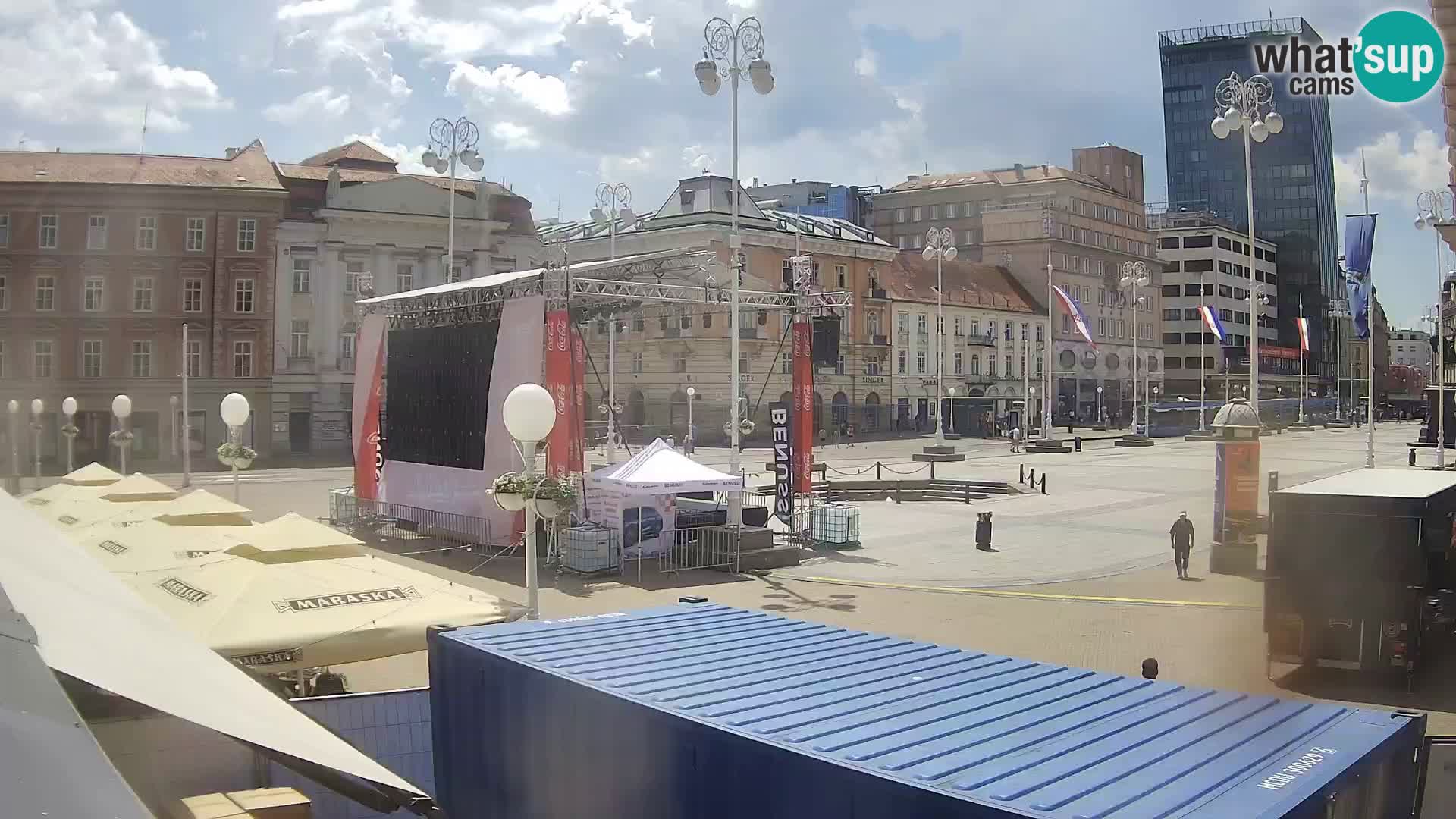 Zagreb web kamera trg Bana Jelačića