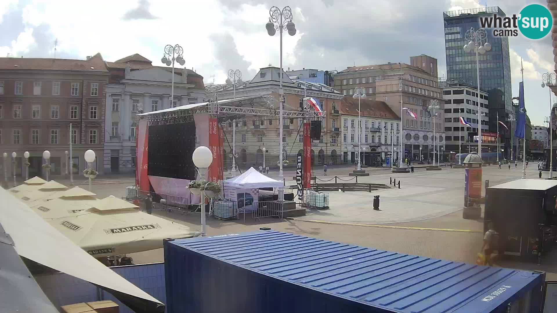 Zagreb web kamera trg Bana Jelačića