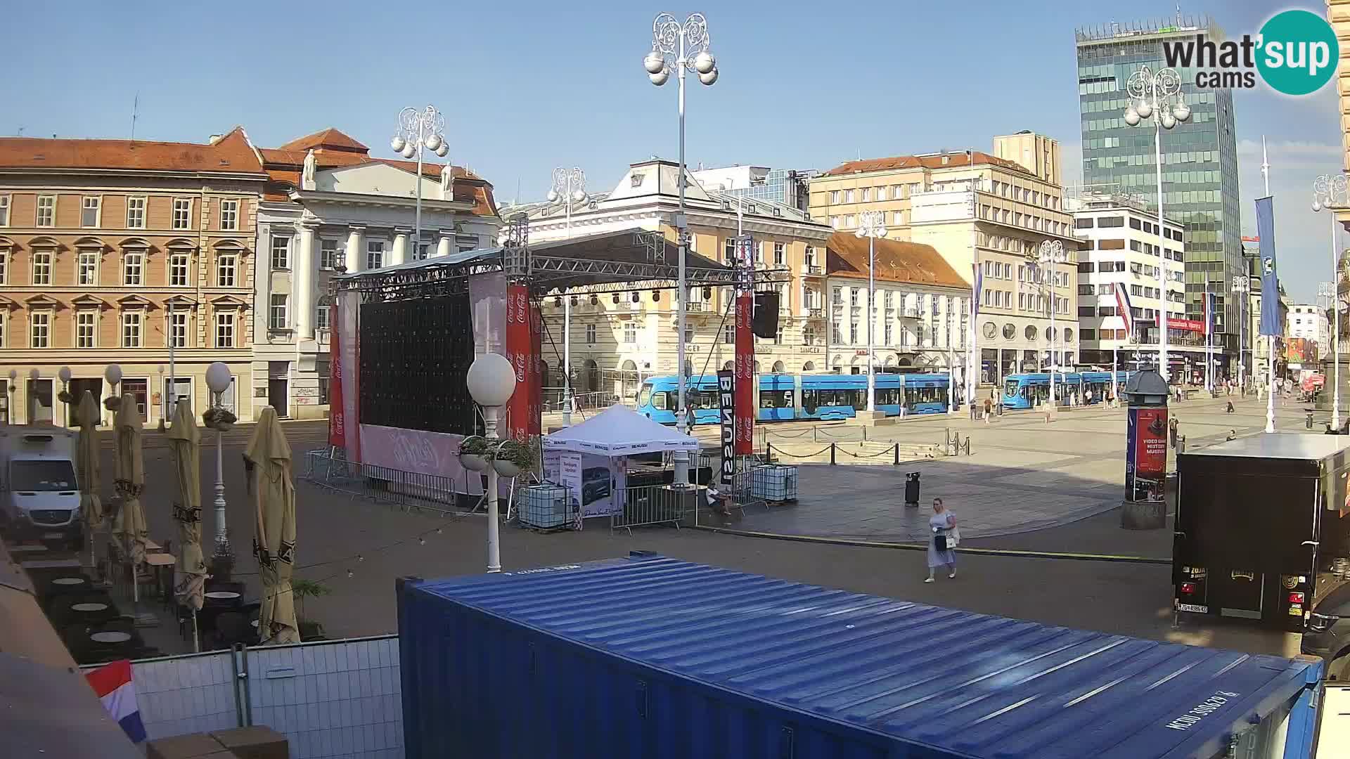 Zagreb spletna kamera trg Bana Jelačića