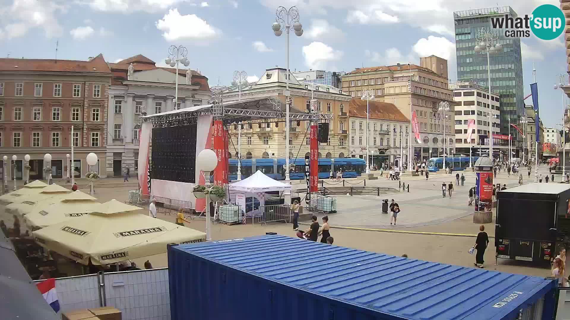 Zagreb camera en vivo plaza Bana Jelačić