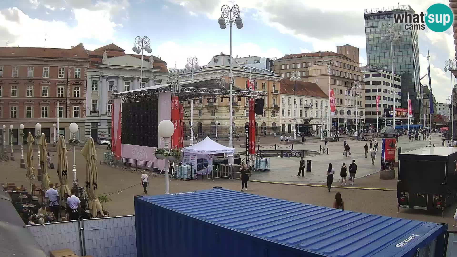 Zagreb spletna kamera trg Bana Jelačića