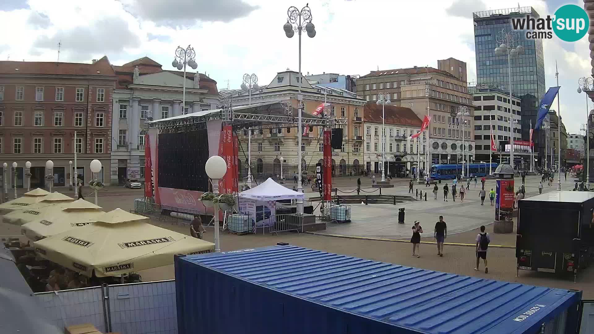 Zagreb web kamera trg Bana Jelačića