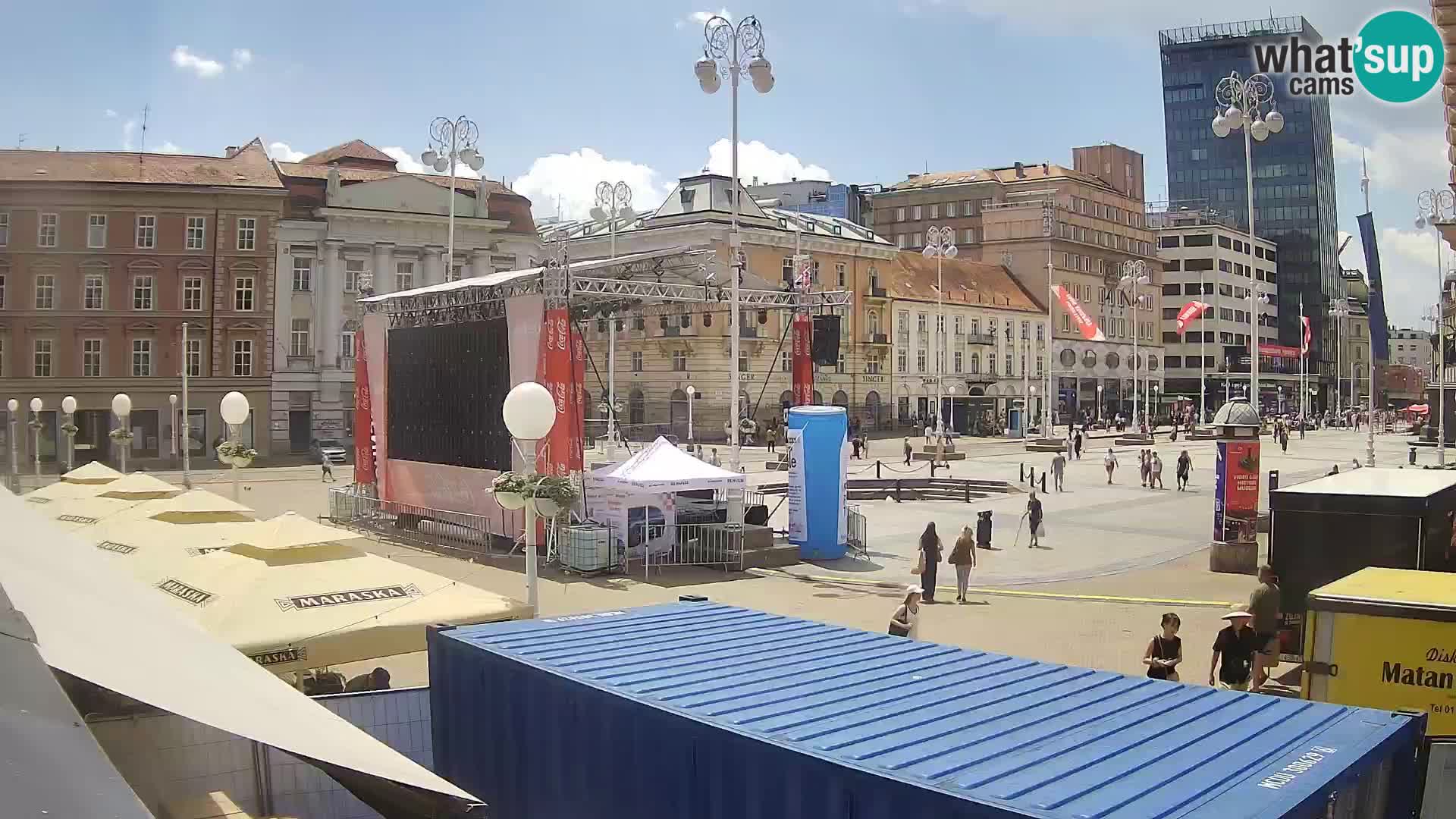 Zagreb Live Webcam Platz Bana Jelačić