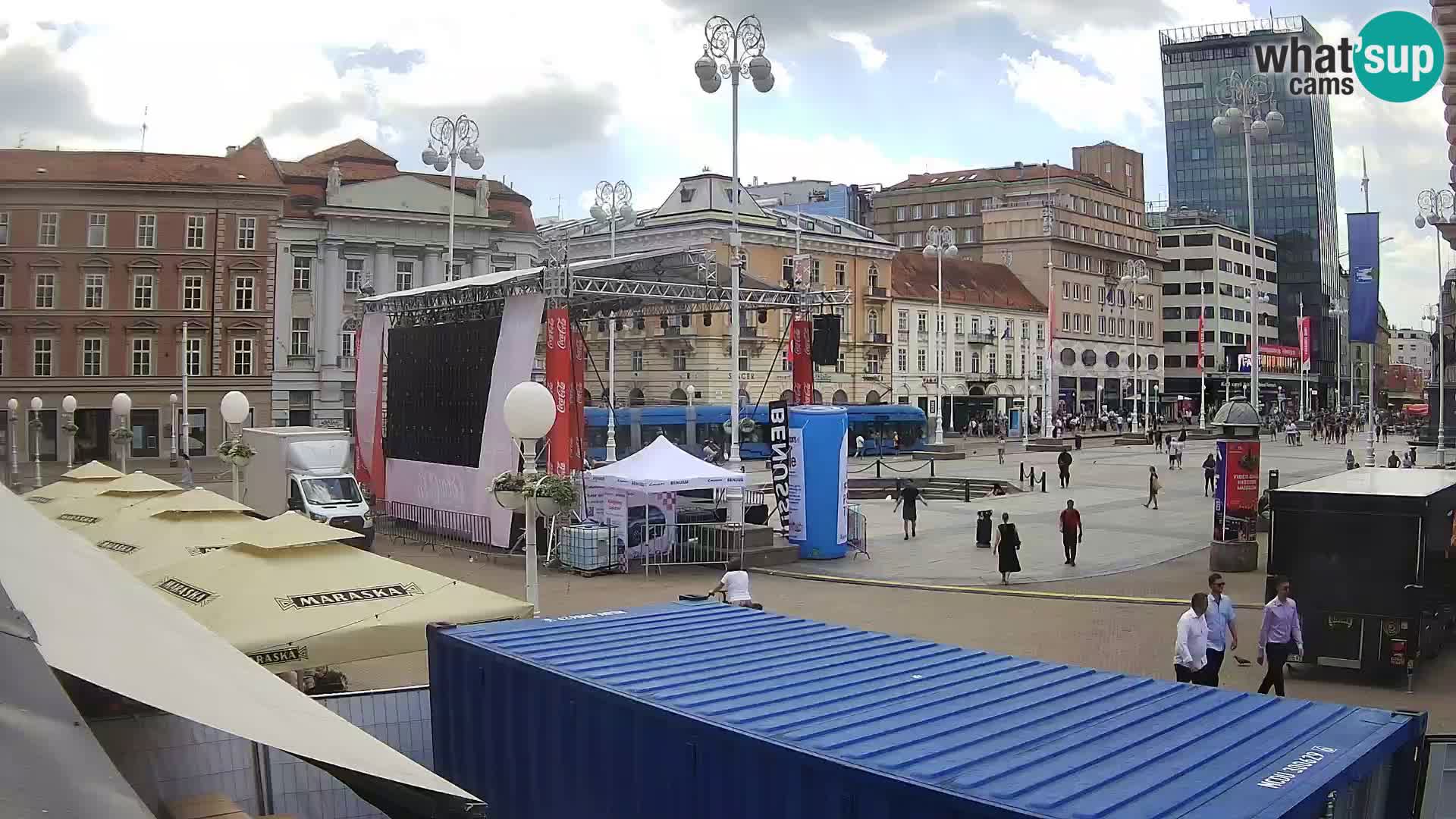Zagreb web kamera trg Bana Jelačića
