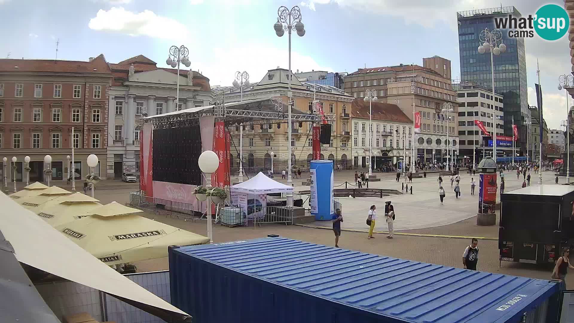 Zagreb spletna kamera trg Bana Jelačića