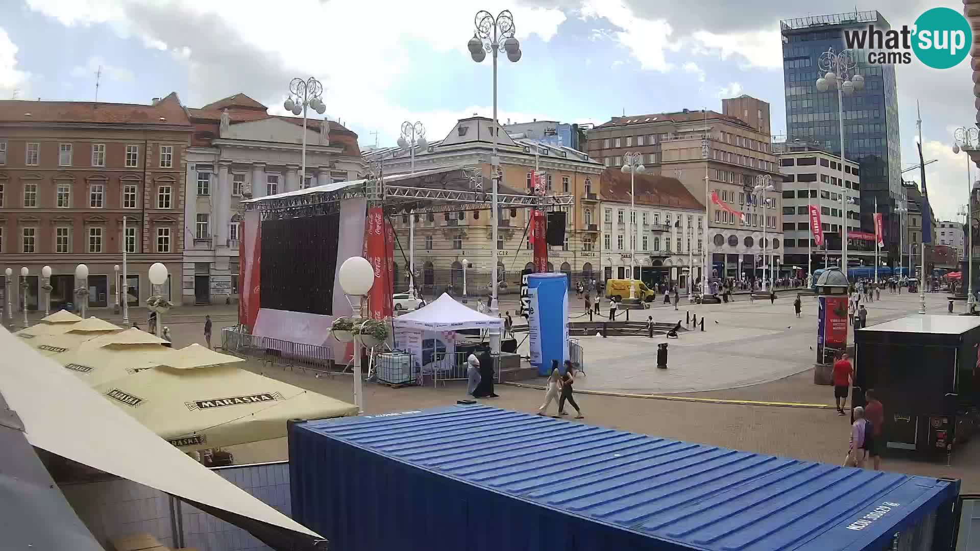 Zagreb camera en vivo plaza Bana Jelačić