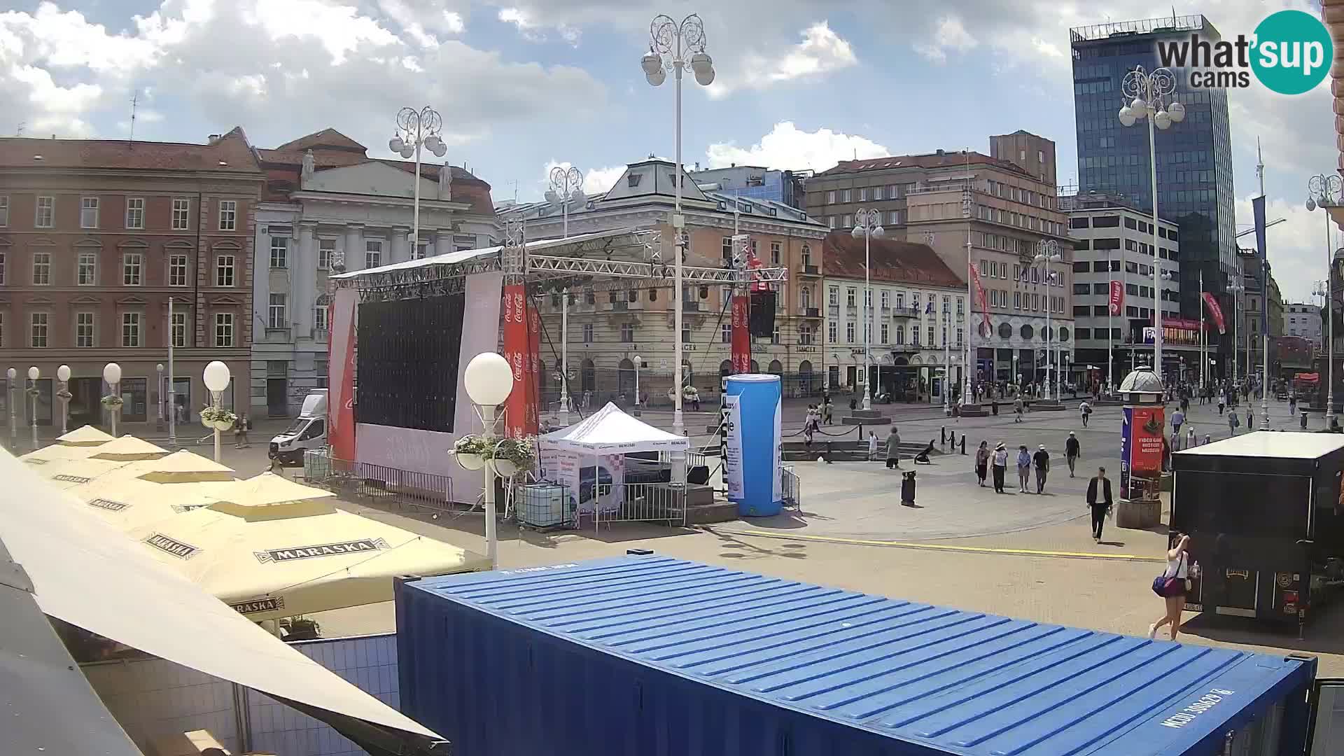 Zagreb Live Webcam Platz Bana Jelačić