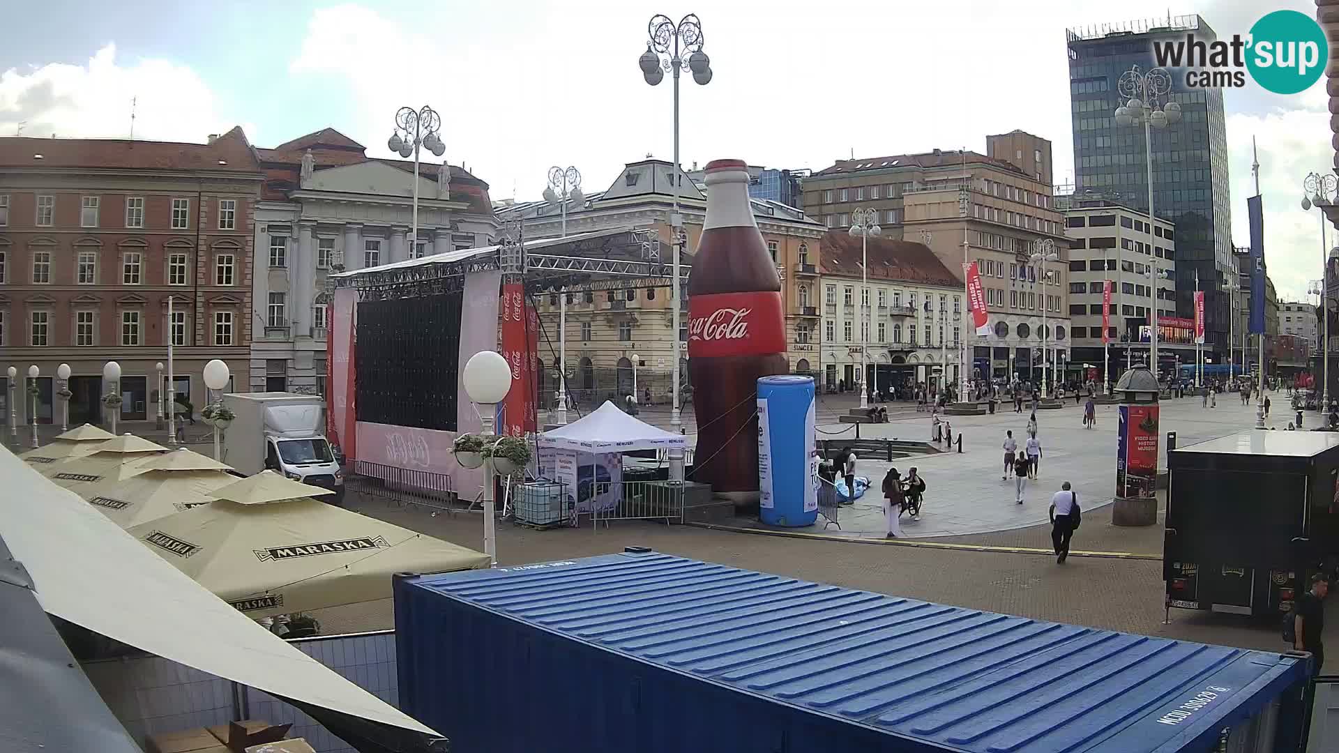 Zagreb spletna kamera trg Bana Jelačića