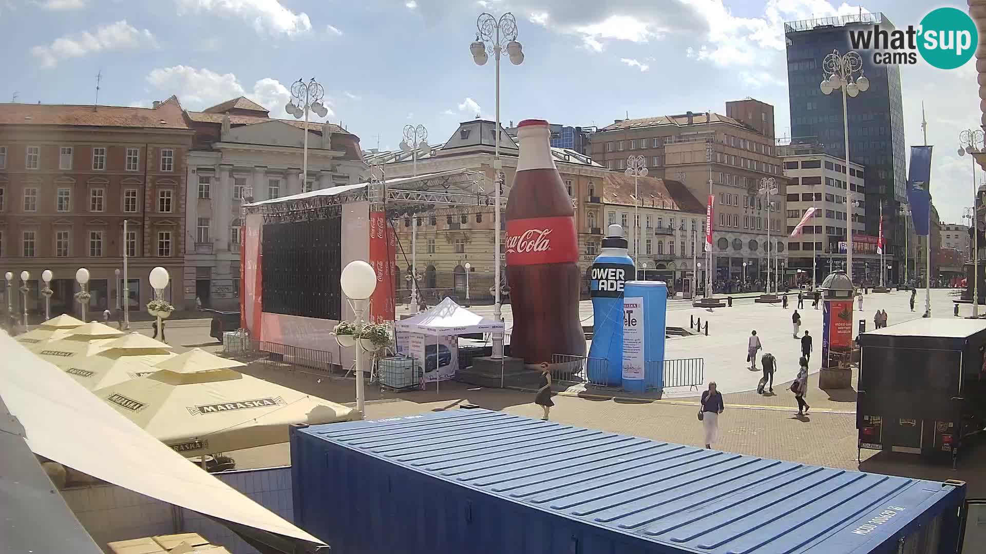 Zagreb web kamera trg Bana Jelačića