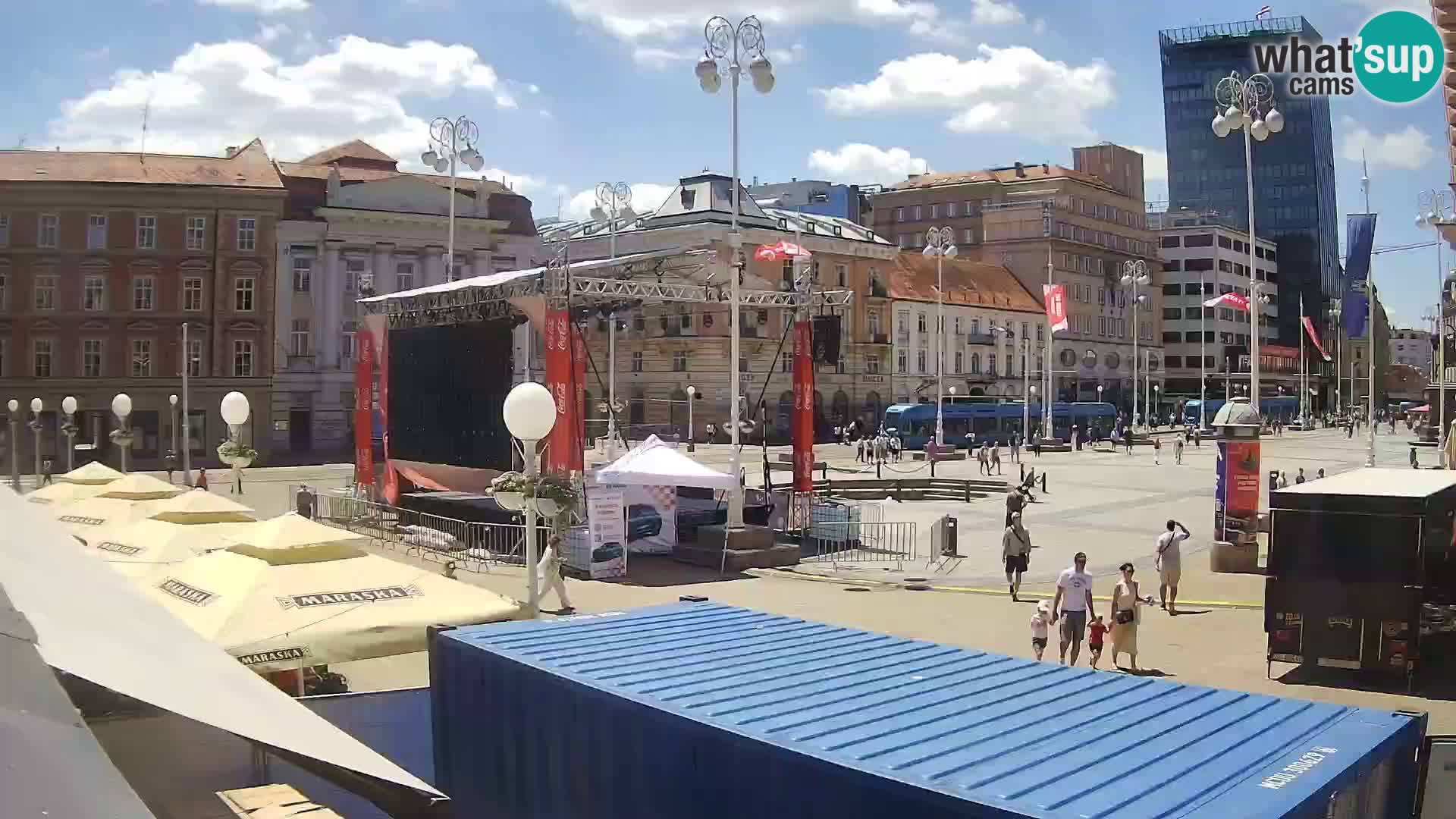 Zagreb web kamera trg Bana Jelačića