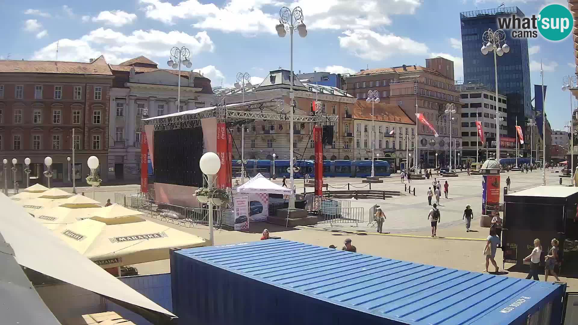 Zagreb web kamera trg Bana Jelačića
